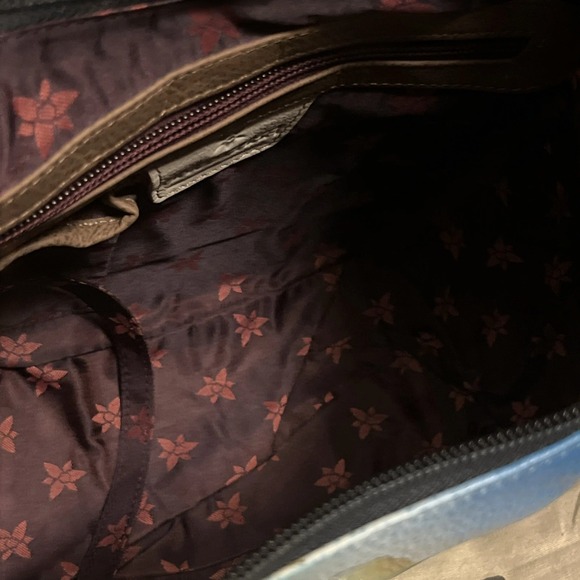 Anuschka Hand‎ Painted Hobo Bag – Blue Mermaid, Leather Purse, 9"x8.25"x4.75" - Picture 13 of 16